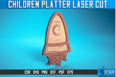 Children Platter Laser Cut SVG | Platter Laser Cut SVG Design | CNC