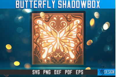 Butterfly Shadowbox SVG | Paper Cut Files | Paper Butterfly SVG Design