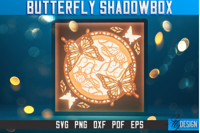 Butterfly Shadowbox SVG | Paper Cut Files | Paper Butterfly SVG Design