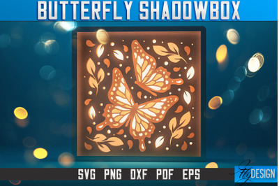 Butterfly Shadowbox SVG | Paper Cut Files | Paper Butterfly SVG Design