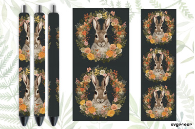 Embroidery Rabbit Pen Wraps | Sublimation