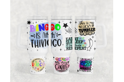 Bingo 40oz Tumbler Wrap, Bingo Quotes 40oz Quencher Tumbler Sublimatio