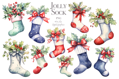 Christmas sock clipart