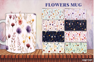 Floral Mug Wraps Bundle | 11 oz | Sublimation