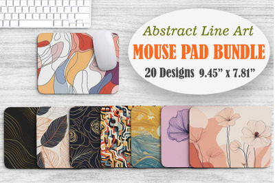 Abstract Line Art Mouse Pad Bundle