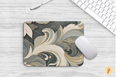 Grey Line Art Mouse Pad Design