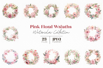 Pink Floral Wreaths