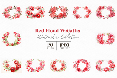 Red Floral Wreaths