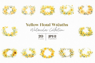 Yellow Floral Wreaths