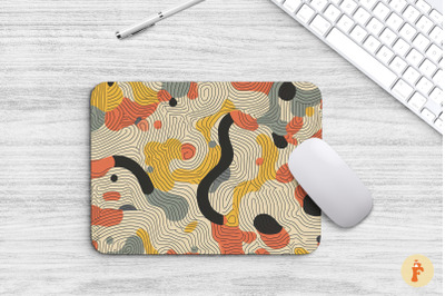 Abstract One Line Art Mouse Pad