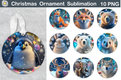3D Christmas Animals Ornament | Christmas Ornament Bundle