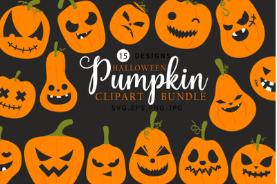 Halloween Pumpkin Clipart Bundle