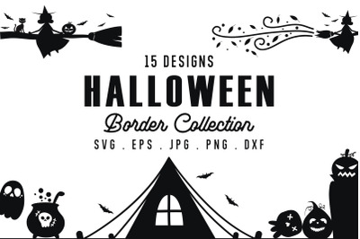 Halloween Border SVG Bundle, Halloween Clipart Bundle