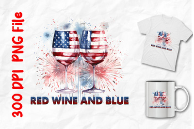 Red Wine And Blue