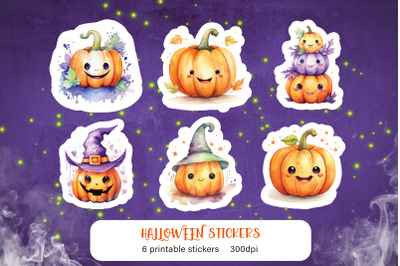 Cute cartoon ghosts sticker pack with Halloween characters PNG