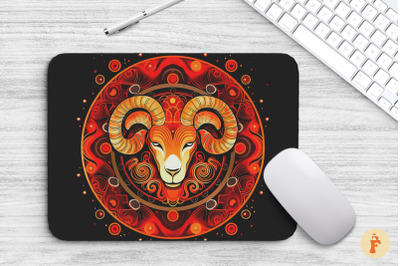 Aries Zodiac Sign Mouse Pad