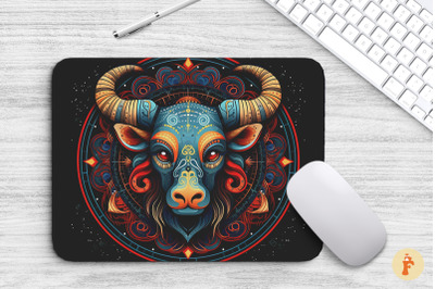 Taurus Zodiac Sign Mouse Pad