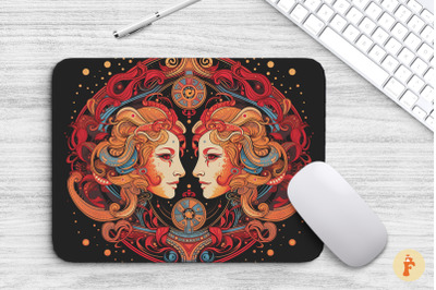 Gemini Zodiac Sign Mouse Pad