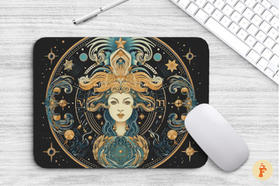 Virgo Zodiac Sign Mouse Pad