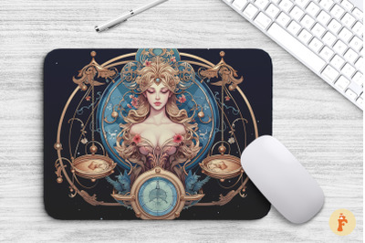 Libra Zodiac Sign Mouse Pad