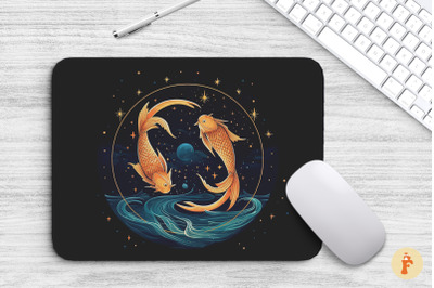 Pisces Zodiac Sign Mouse Pad