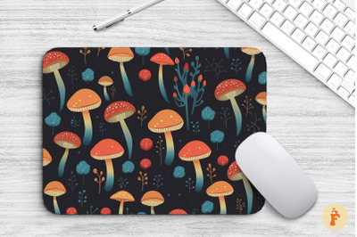 Groovy Retro Mushroom Mouse Pad