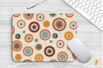 Hippie Simple Round Forms Mouse Pad