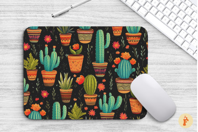 Boho Cactus Mouse Pad