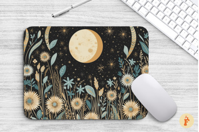 Boho Moon Mouse Pad