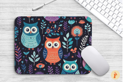 Cute Owls Bohemian Mouse Pad