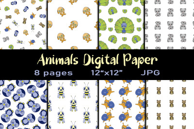 8 Animal Print Digital Papers