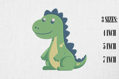 Cute Dinosaur Embroidery Design