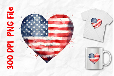 American Flag Heart