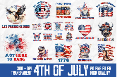 4th Of July Quote Bundle Design