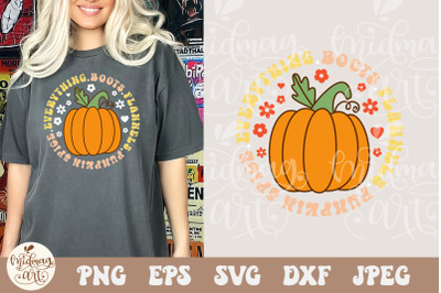 Boots Flannels and Pumpkin Spice Everything SVG PNG, Autumn Svg, Fall