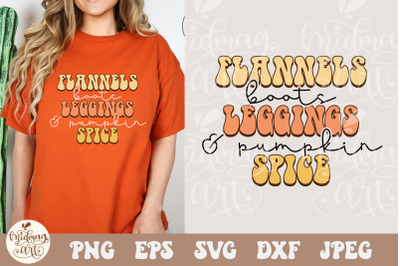 Flannels boots leggings and pumpkin spice SVG PNG, flannel boots