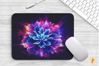 3D Flower Nebula Mouse Pad