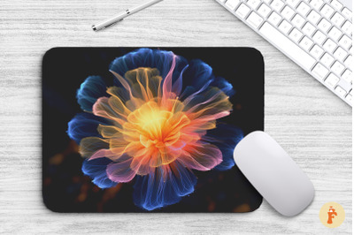 3D Abstract Illusion Flower Mouse Pad