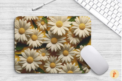 3D Daisy Flowers Mouse Pad