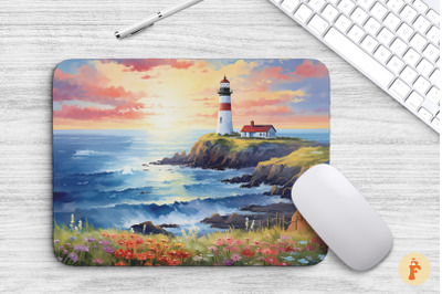 Lighthouse At Morning Mouse Pad