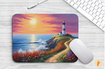 Beautiful Tranquil Lighthouse Mouse Pad