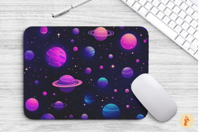 Vibrant Cosmic Space Mouse Pad