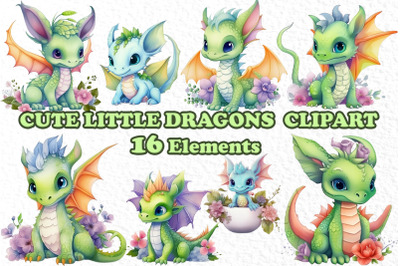 Little Dragons Clipart,Cute Dragons Png