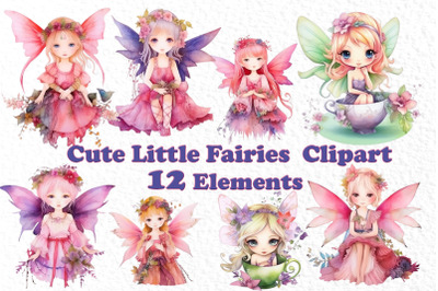 Cute Little Fairy Clipart,Fairies clipart,Magical clipart