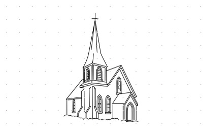 Old Wooden Church SVG
