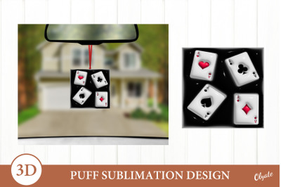 Air freshener Sublimation. 3D Puff Playing Cards Sublimation