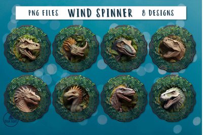 3d Dinosaur wind spinner | Trex dinosaur sublimation