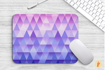 Purple Geometric Triangle Mouse Pad