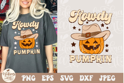 Howdy Pumpkin SVG PNG, fall shirt svg, Sublimation File for Shirt