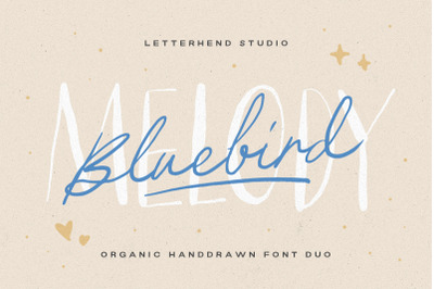 Bluebird Melody - Organic Font Duo